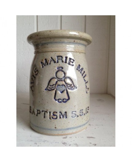 Christening and Baptism Gifts- Personalized Stoneware Crock